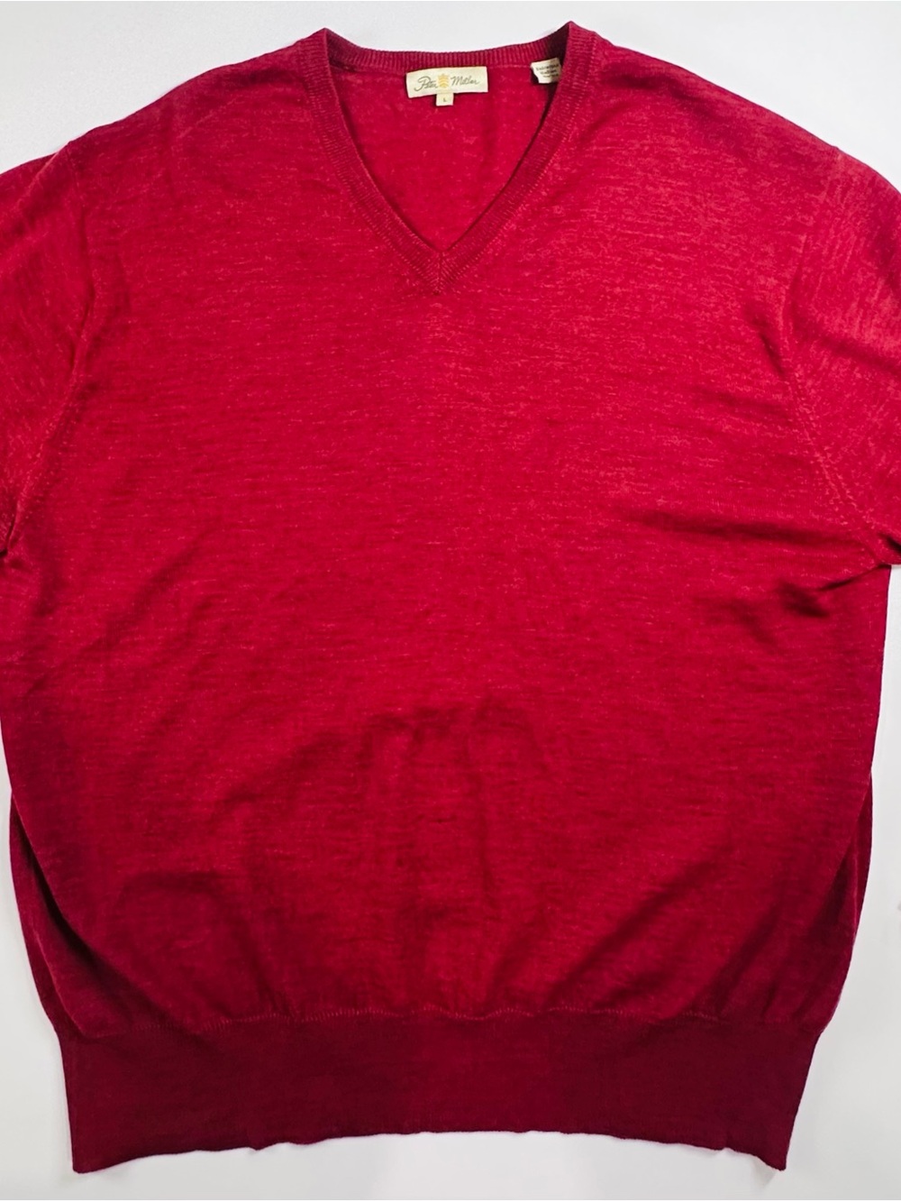 Peter Millar 100% Extrafine Italian Merino Wool V-Neck Sweater